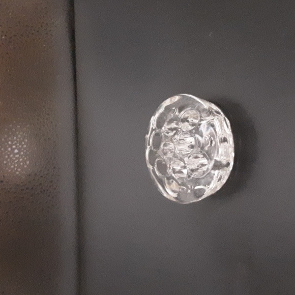 Vintage Small Glass Flower Frog w/ 10 Holes 3" - Picture 4 of 8